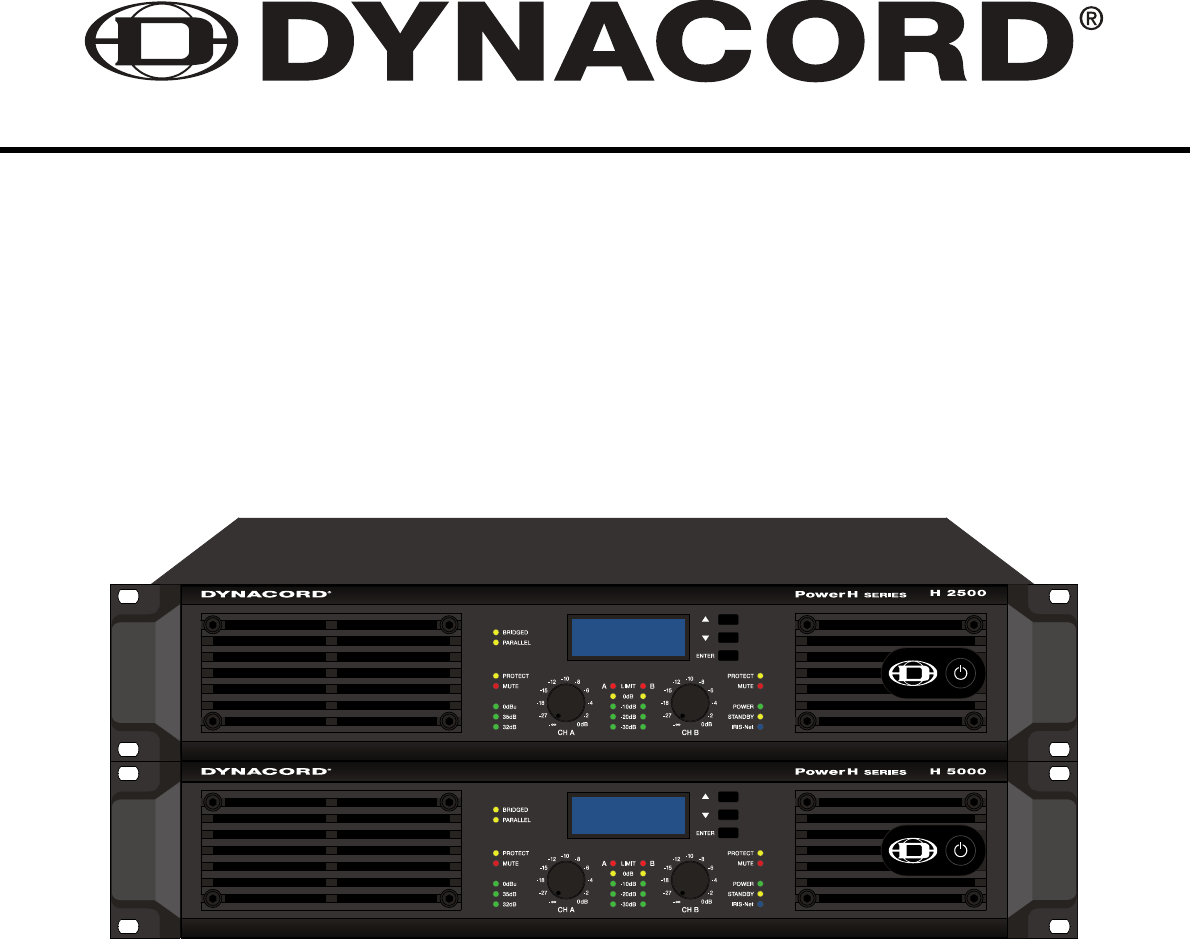 Dynacord Stereo Amplifier H 2500 User Guide | ManualsOnline.com