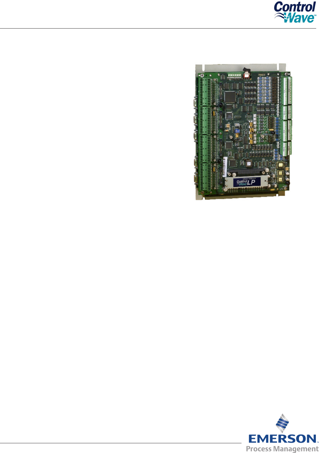 Emerson Process Management Network Card ControlWave LP User Guide ...