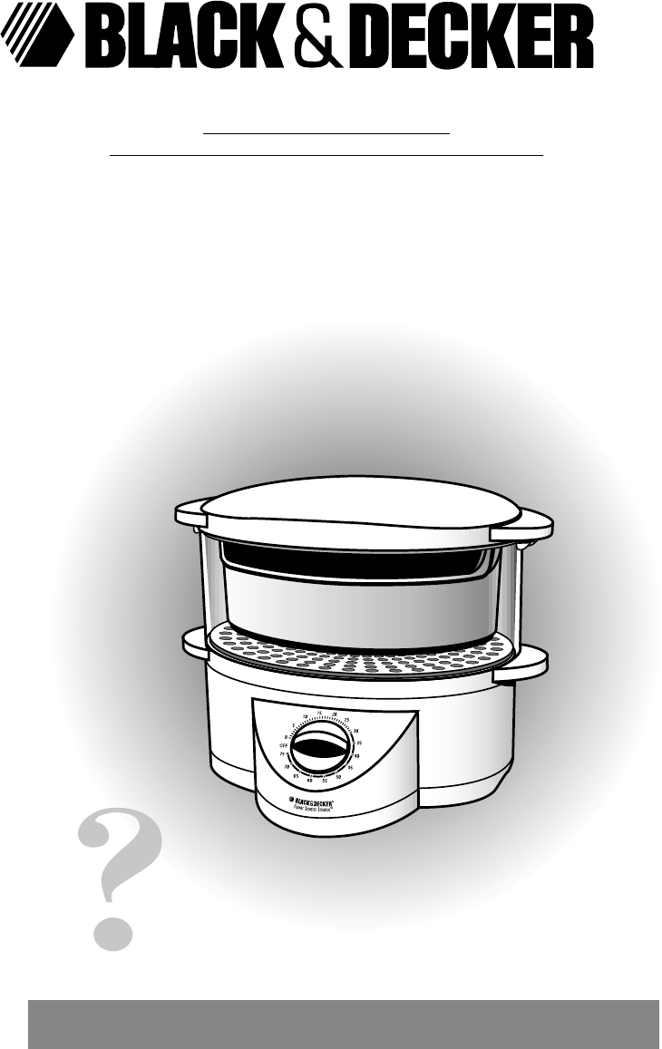 User manual Black & Decker Flavor Scenter Steamer HS1776 (English - 32  pages)