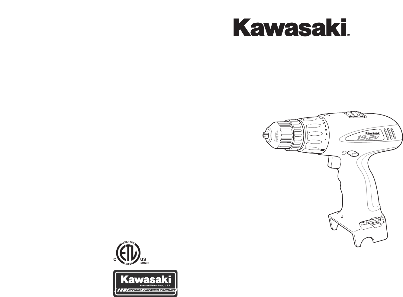 Kawasaki 19.2v cordless drill manual