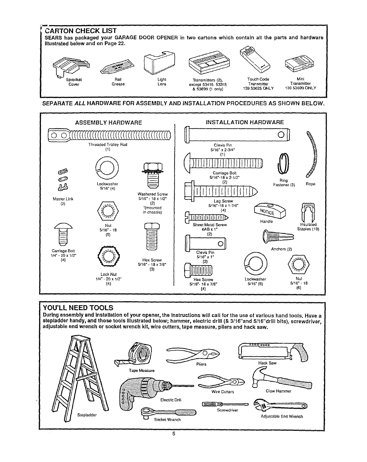 Clicker garage door opener manual pdf