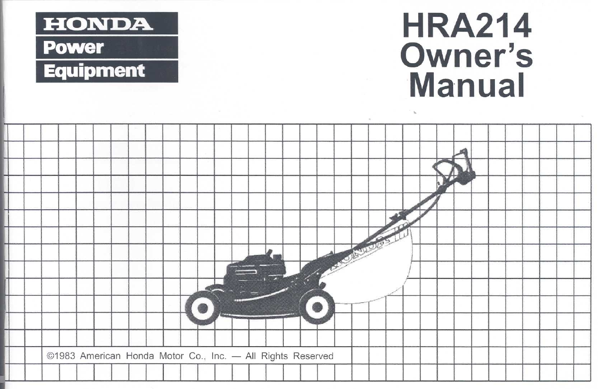 Honda hra214 manual #4