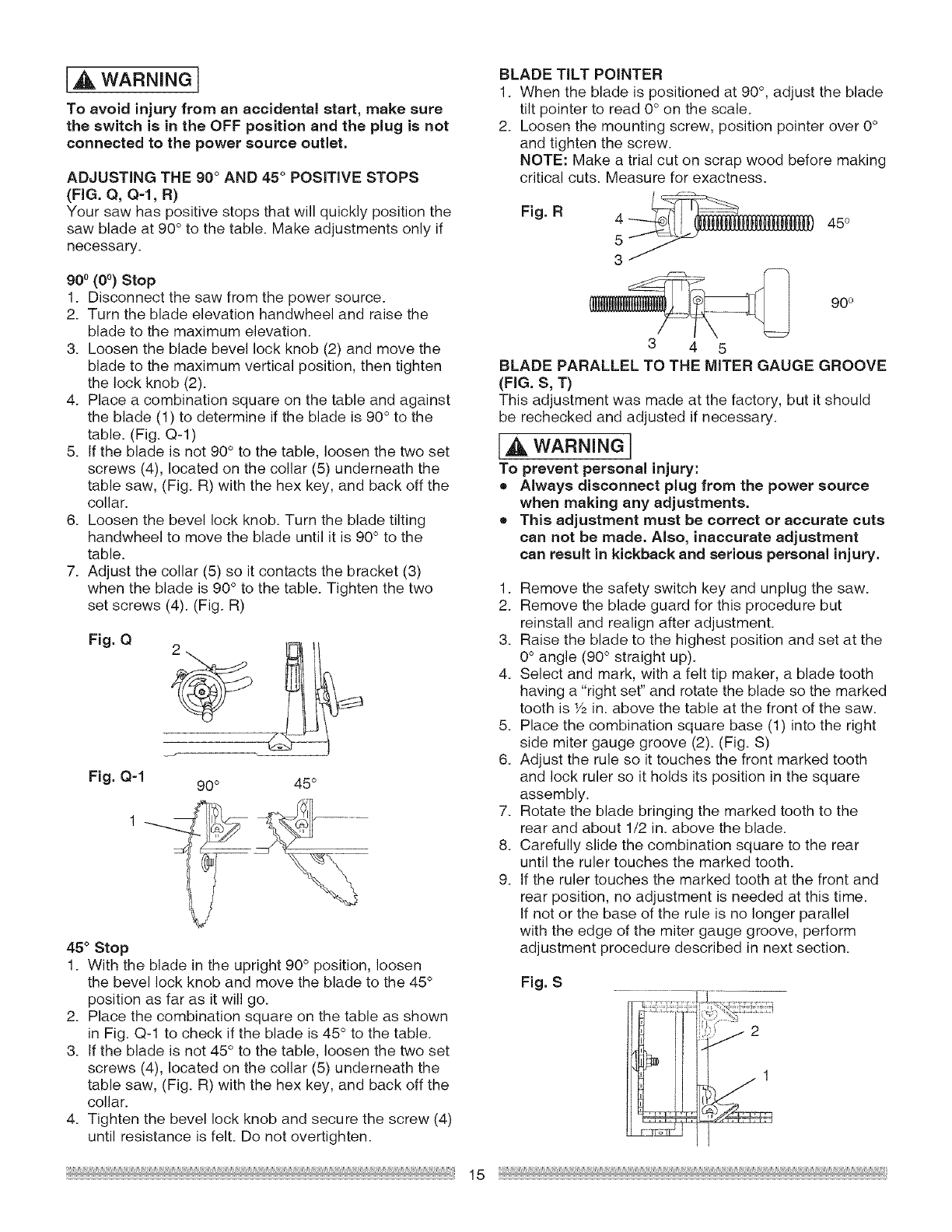 Page 15 of Craftsman Saw 137.218030 User Guide | ManualsOnline.com