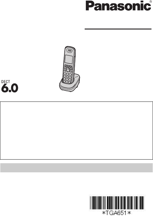 Panasonic Kx-tg6511 Manual