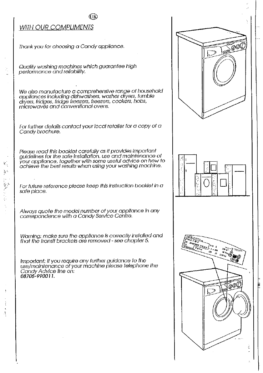 Candy washing machine service manual