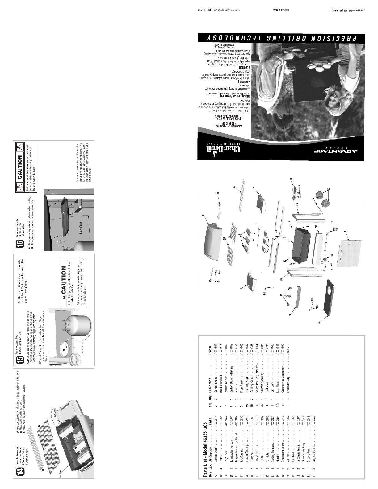 Char Broil Charcoal Grill 463351305 User Guide ManualsOnline