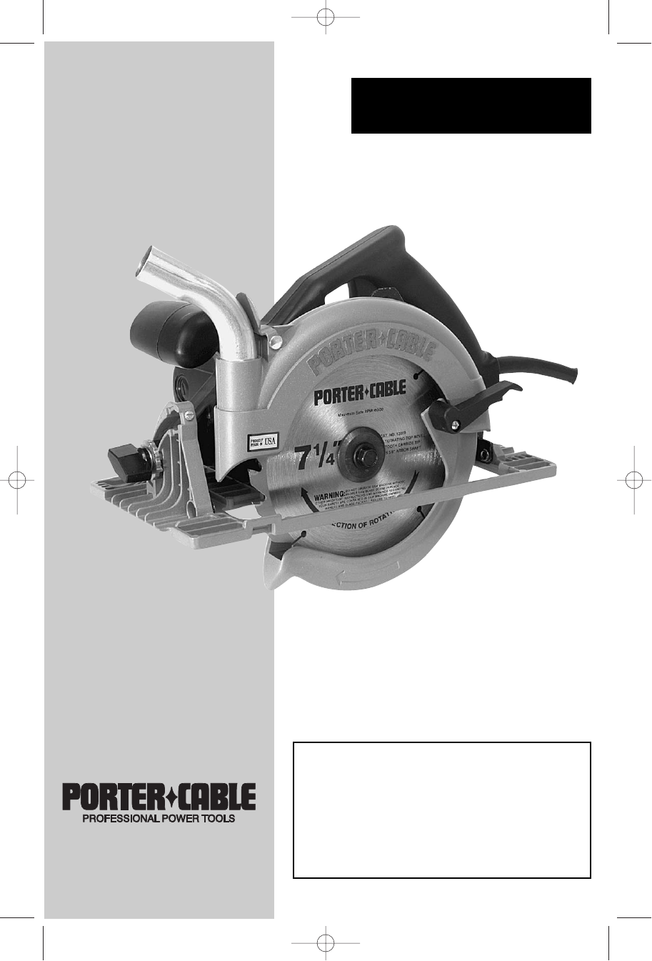Porter-Cable Saw 743 User Guide | ManualsOnline.com