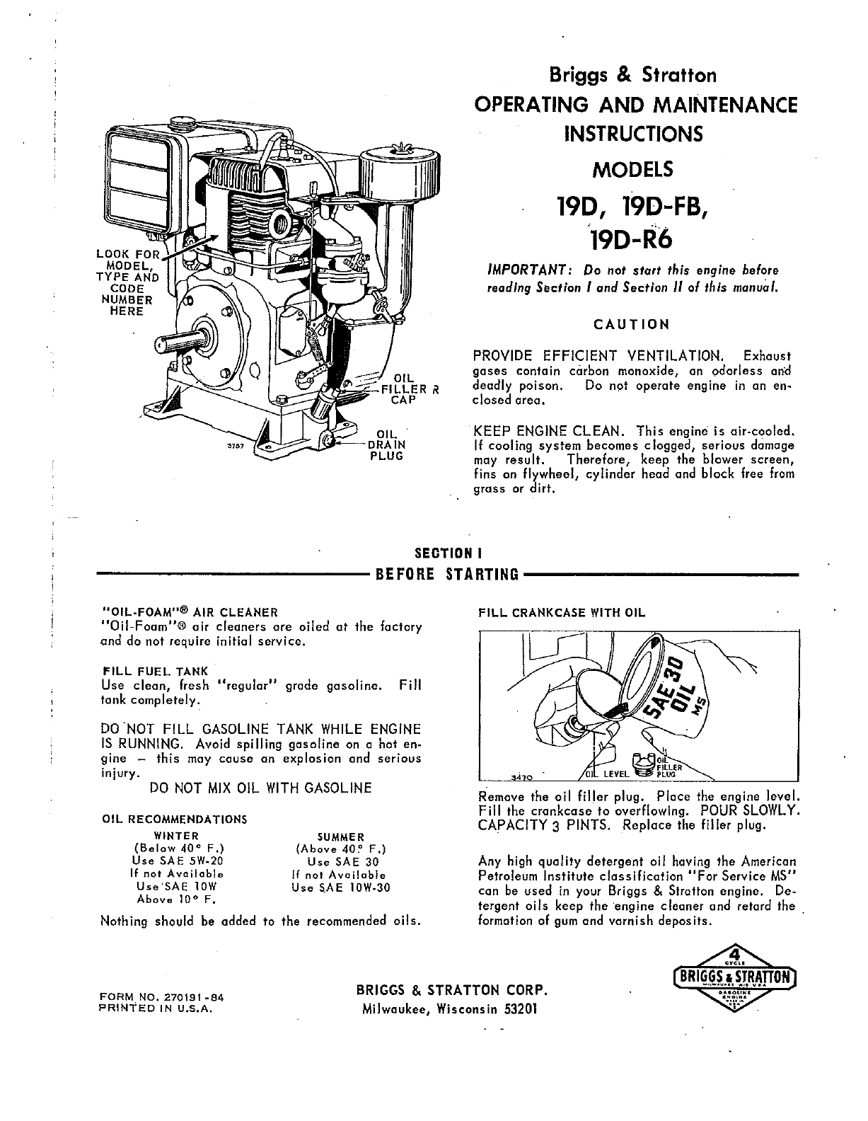 Briggs And Stratton Parts Manual