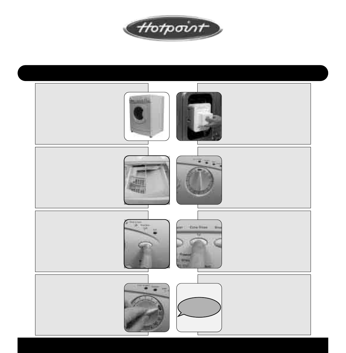 User manual for hotpoint washing machine