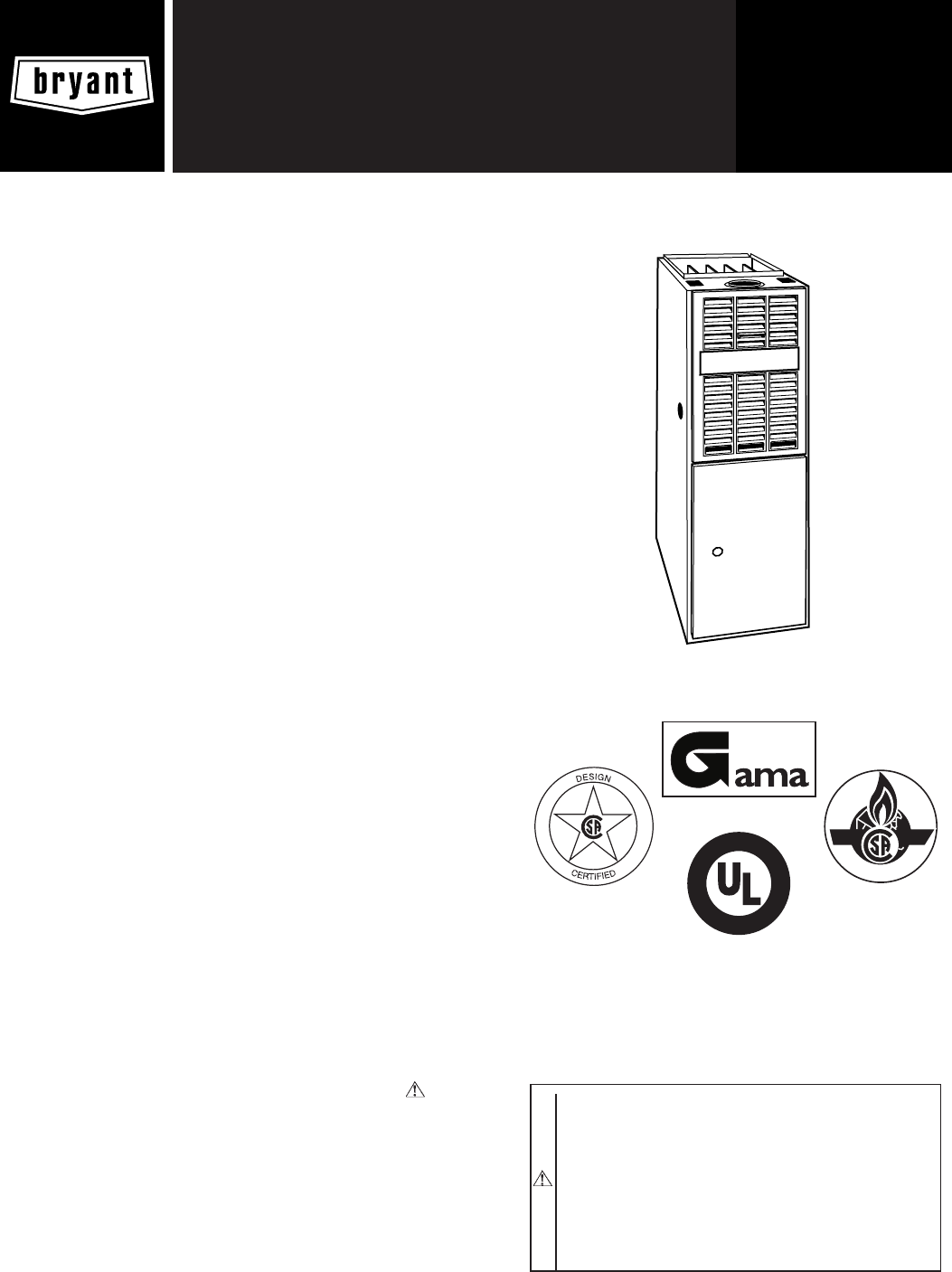 Bryant Furnace 393AAV User Guide | ManualsOnline.com