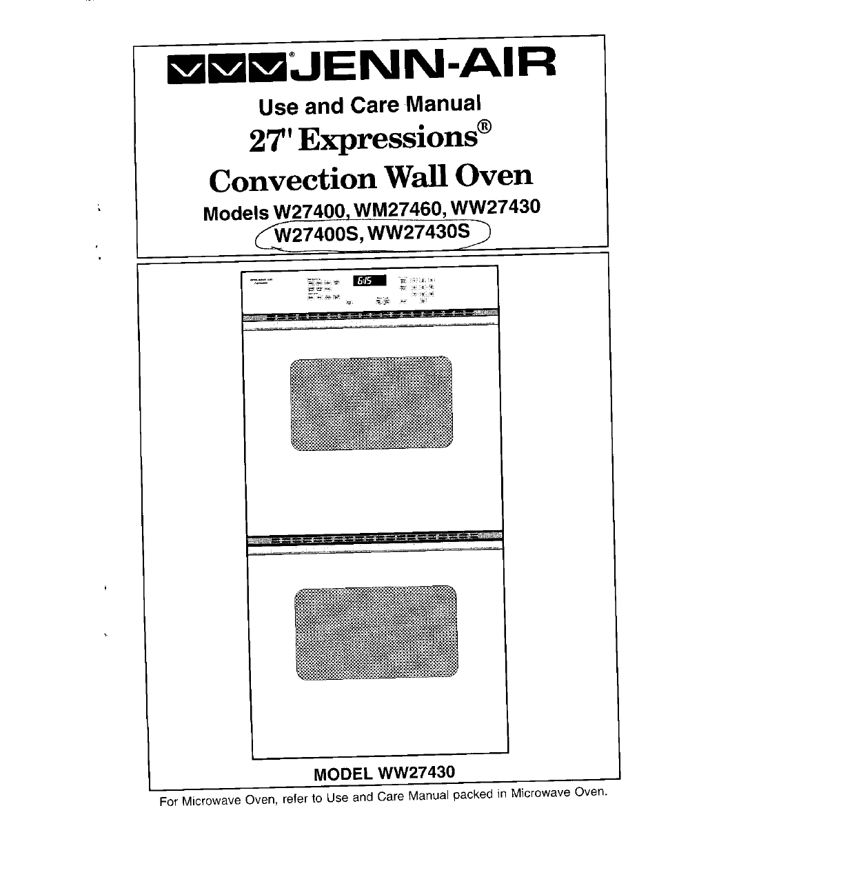 Jenn air convection microwave oven manual