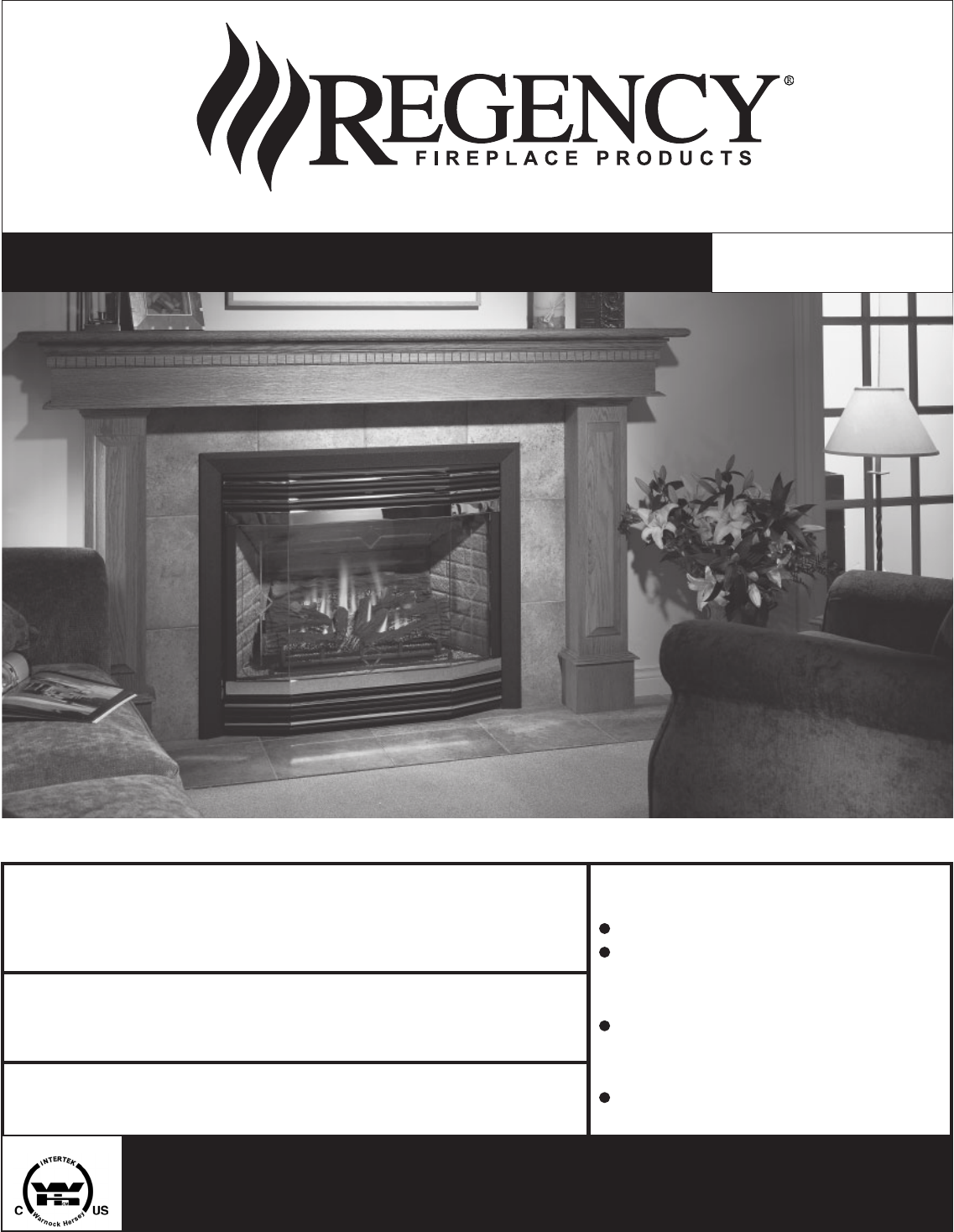 Regency Indoor Fireplace P42 Lp3 User Guide Manualsonline Com