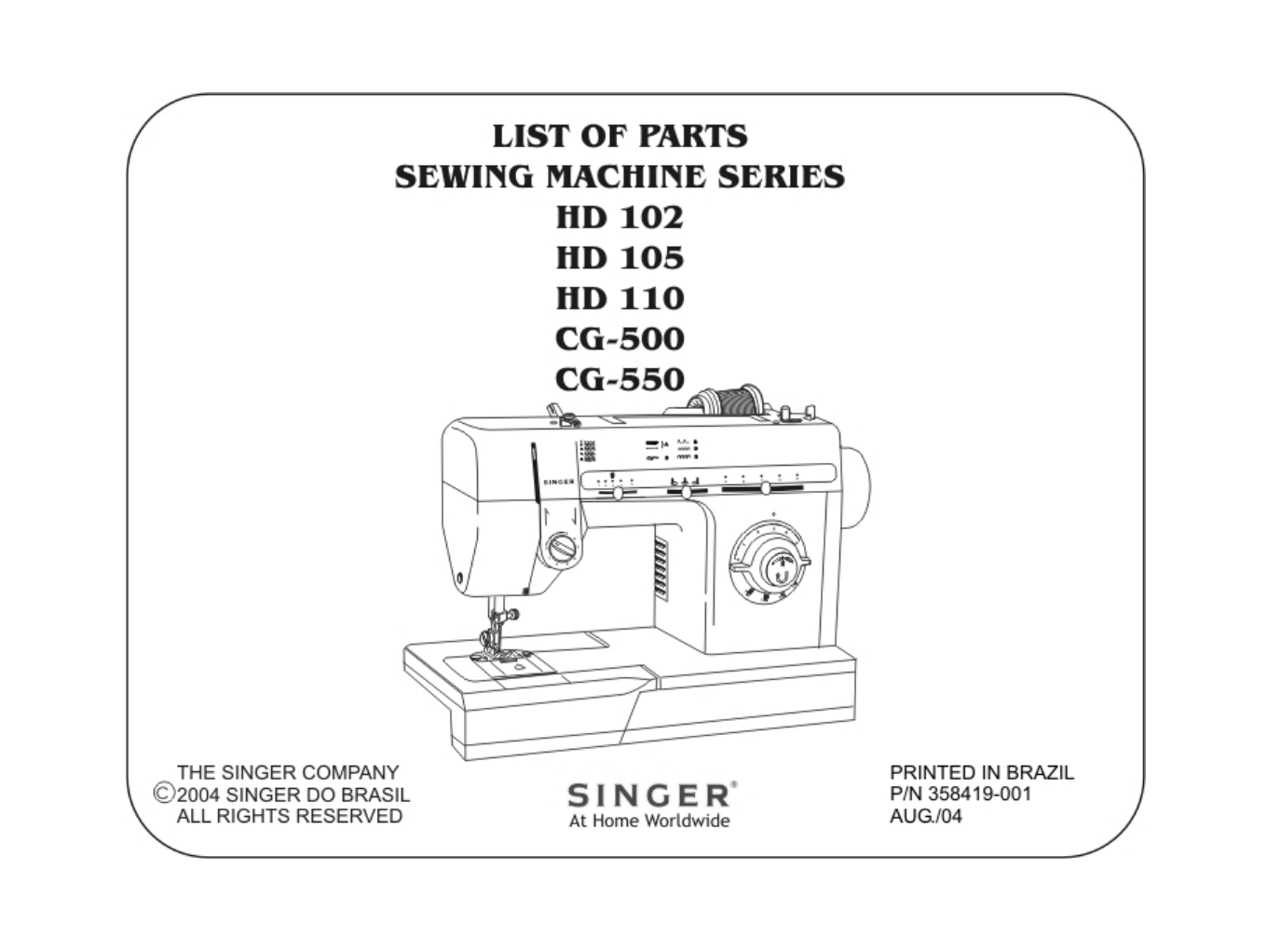 Singer magic bobbin sewing machine manual