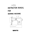 White 2037 Sewing Machine User Manual Instructions SPIRAL BOUND