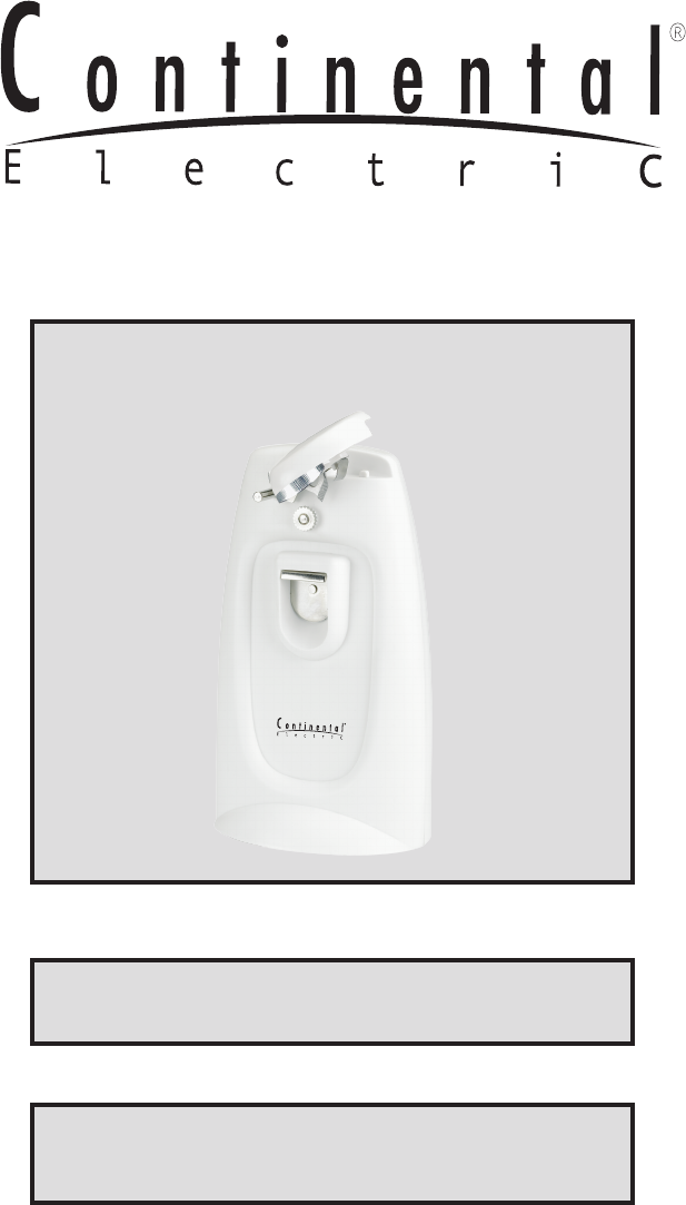 Best Buy: Continental Electric Electric Can Opener White CE22261