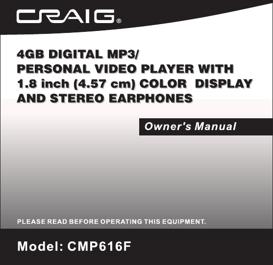 Craig electronics manuals