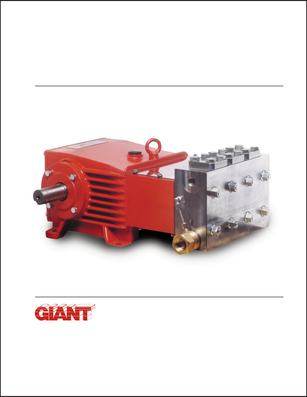 Giant pressure washer pump manual