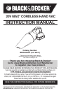 User manual Black & Decker Pivot Vac (English - 28 pages)