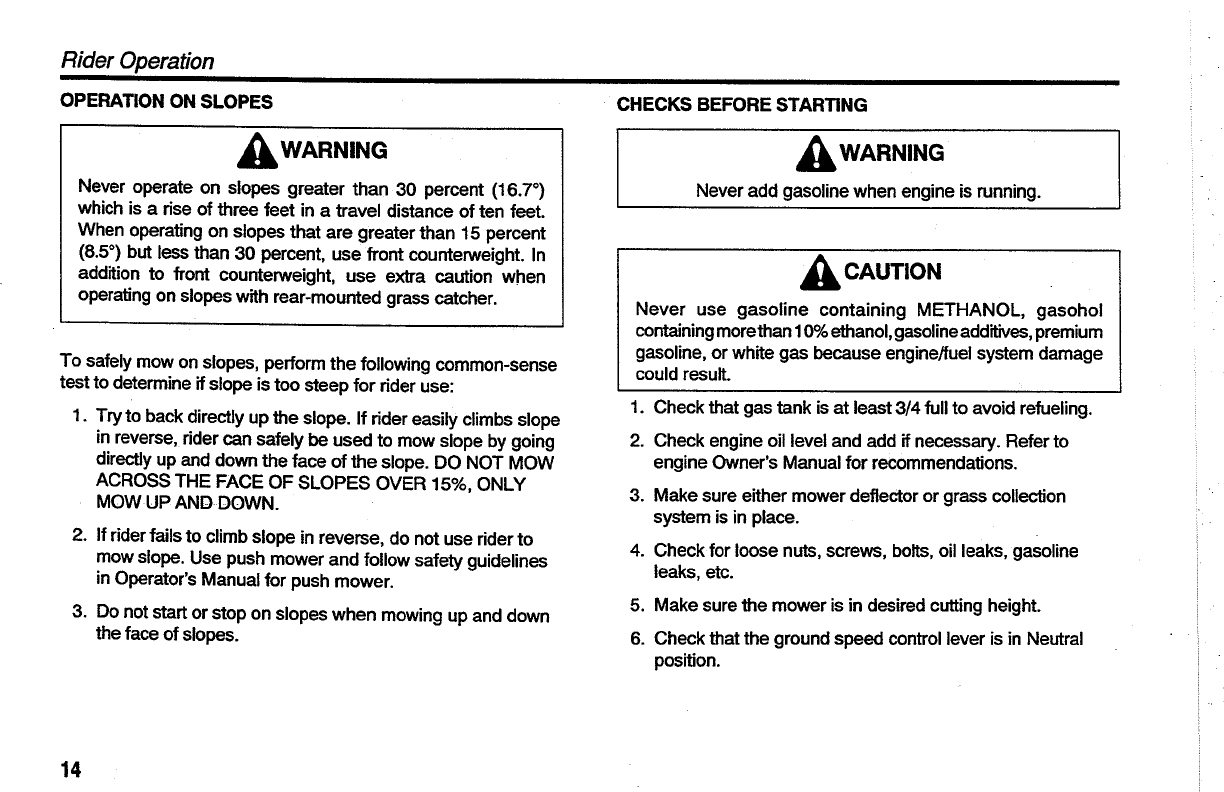 Page 16 of Simplicity Lawn Mower Coronet Series User Guide