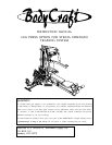 Bodycraft xpress pro home gym manual