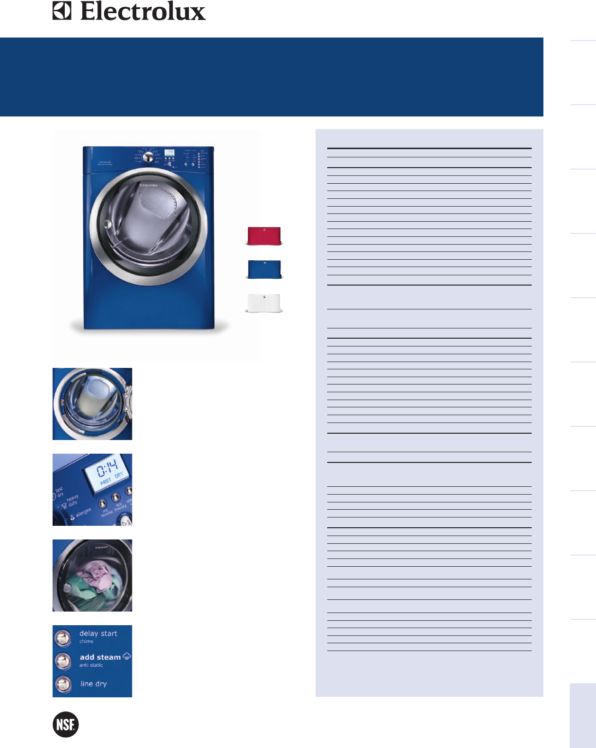 Electrolux Clothes Dryer EIMGD60J RR/MB/IW User Guide | ManualsOnline.com