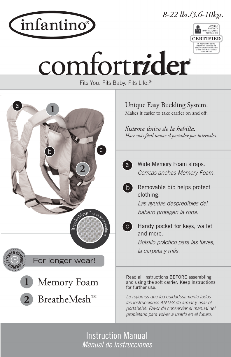 infantino baby carrier instructions