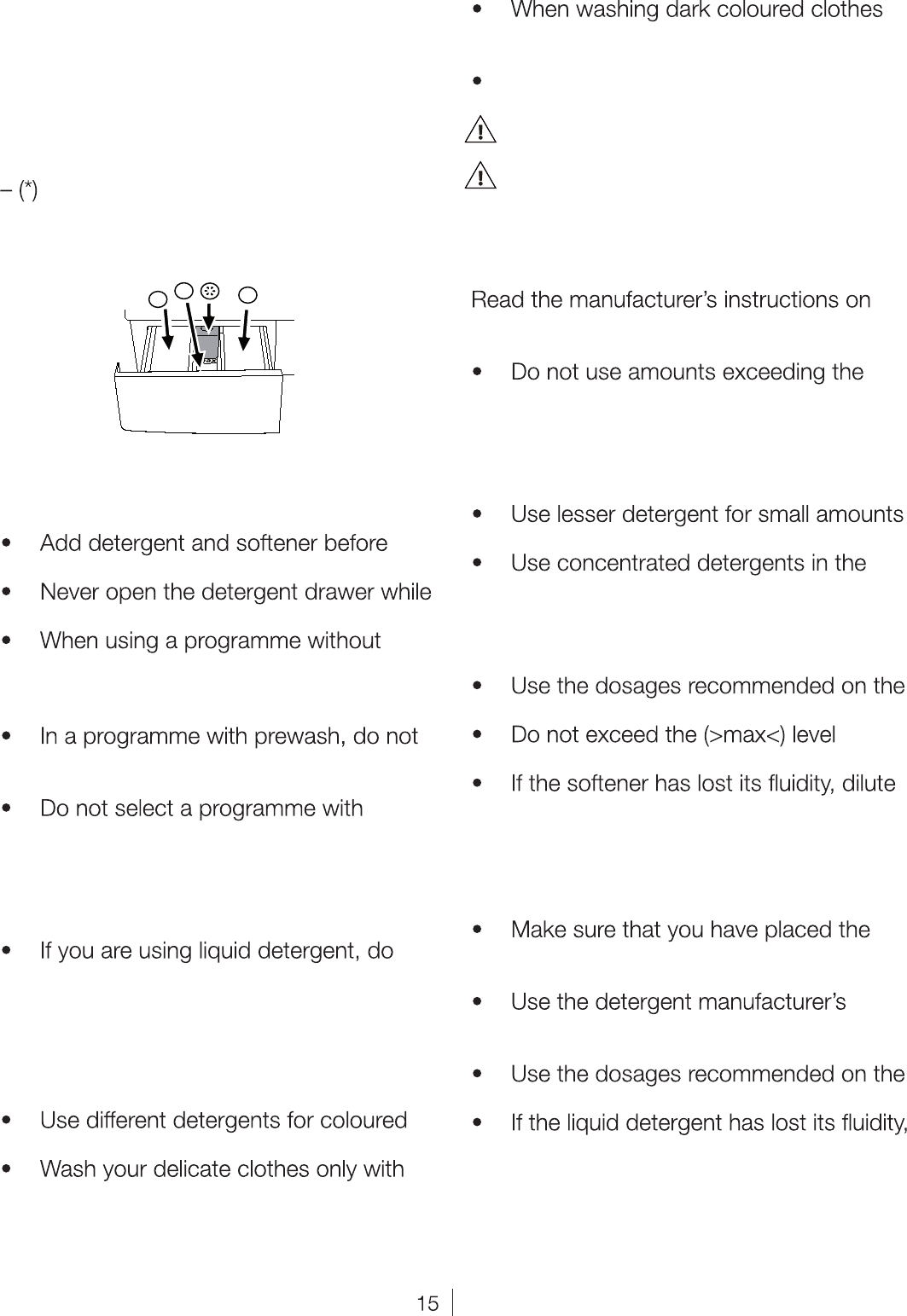 Page 15 Of Beko Washer Wm5101w User Guide Manualsonline Com