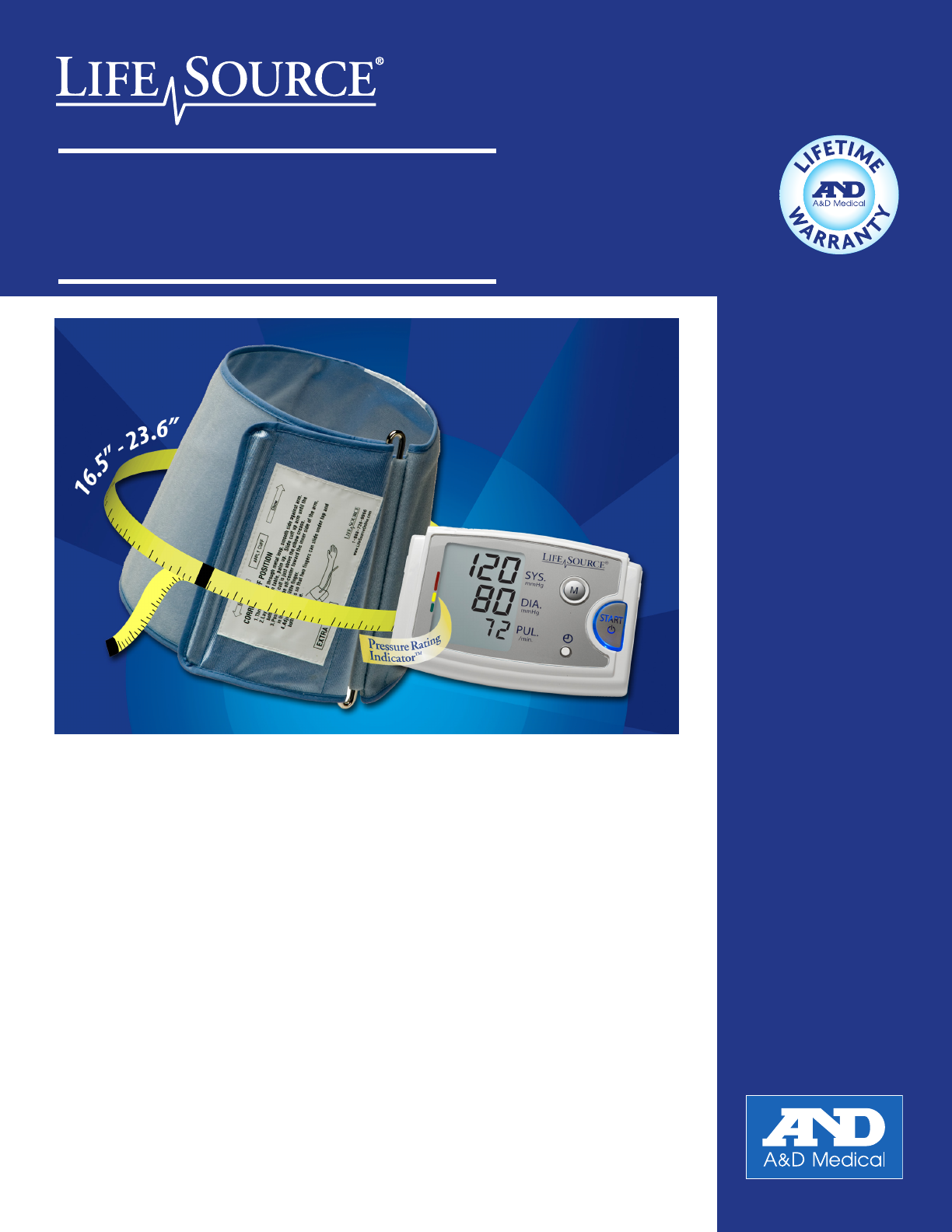 Lifesource XL Cuff Blood Pressure Monitor UA-789AC