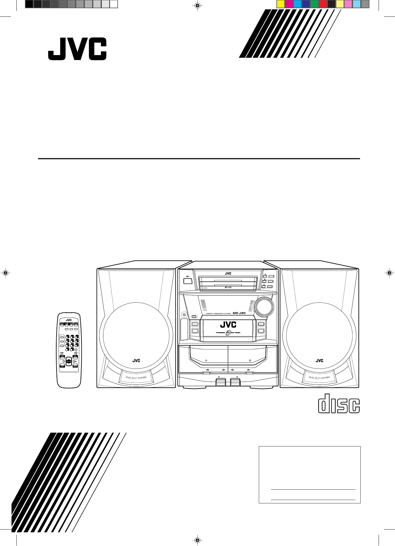 JVC Stereo System MX J30 User Guide ManualsOnline