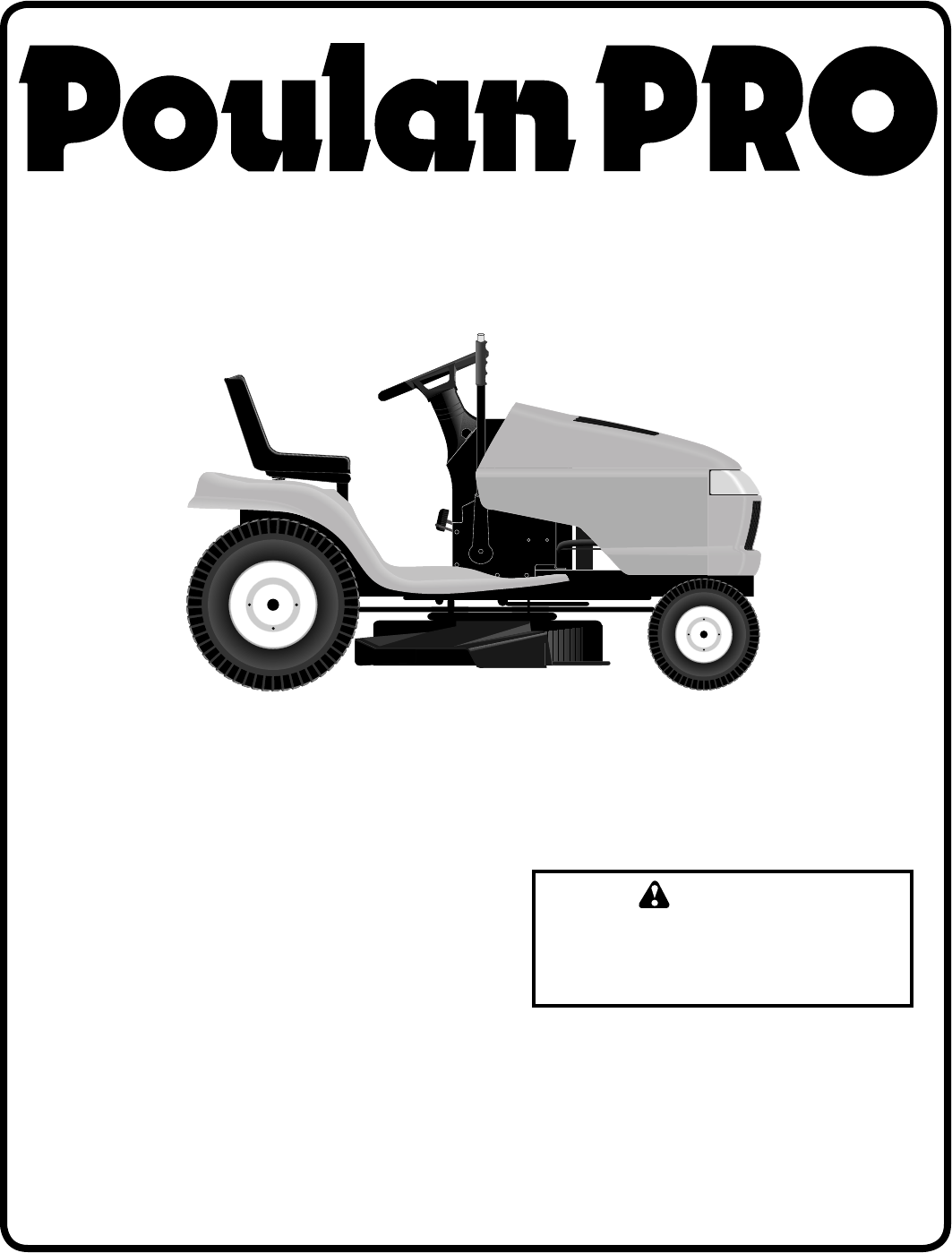 Poulan Lawn Mower XT24H48YT User Guide | ManualsOnline.com