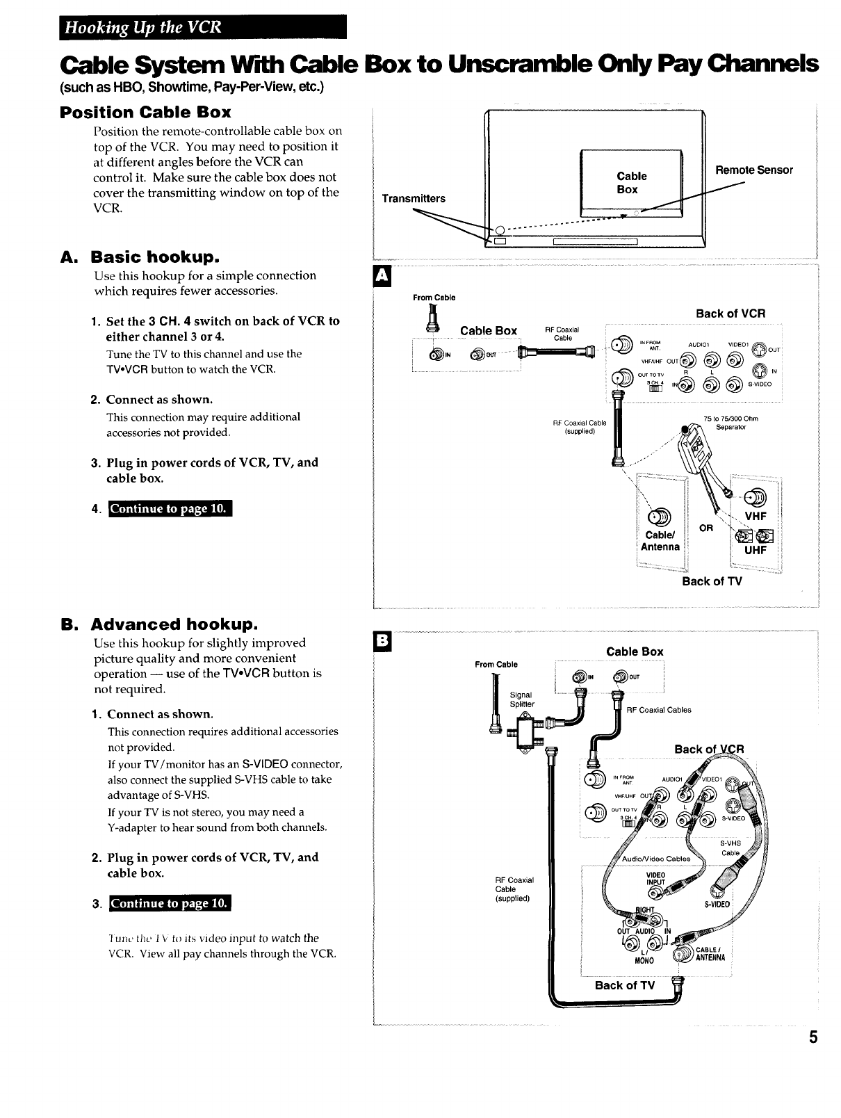 Vcr tv to up hook Solved: Hooking