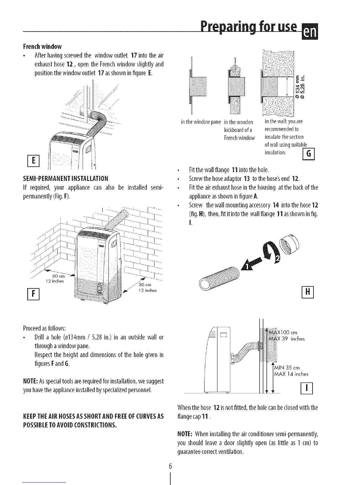 Page 6 of DeLonghi Air Conditioner PAC N130HPE User Guide