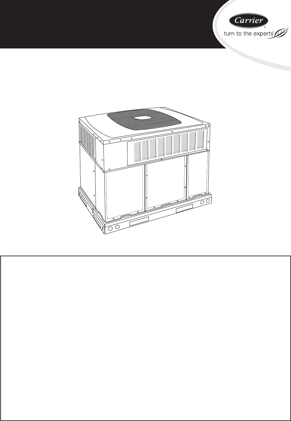 Carrier Air Conditioner 48XT-A User Guide | ManualsOnline.com