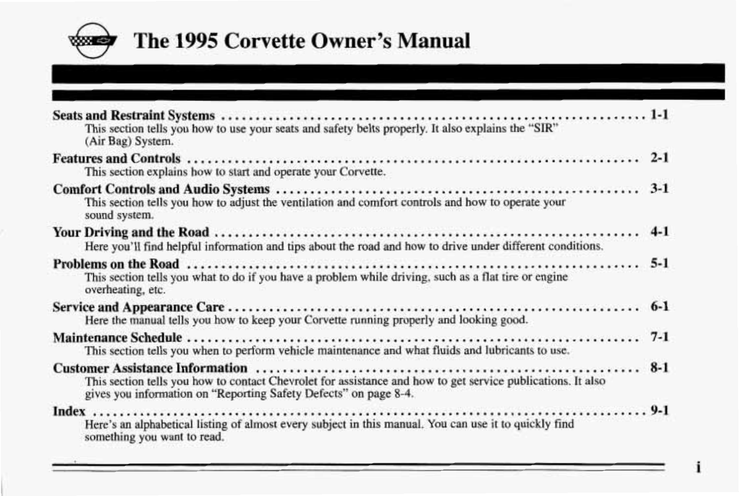 Page 2 of Chevrolet Automobile 1995 User Guide | ManualsOnline.com