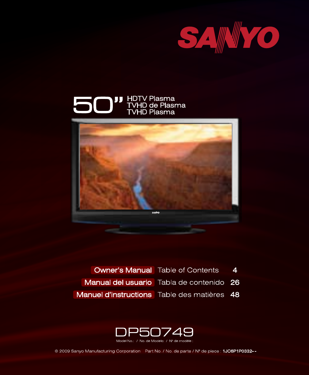 sanyo manuals inch tv