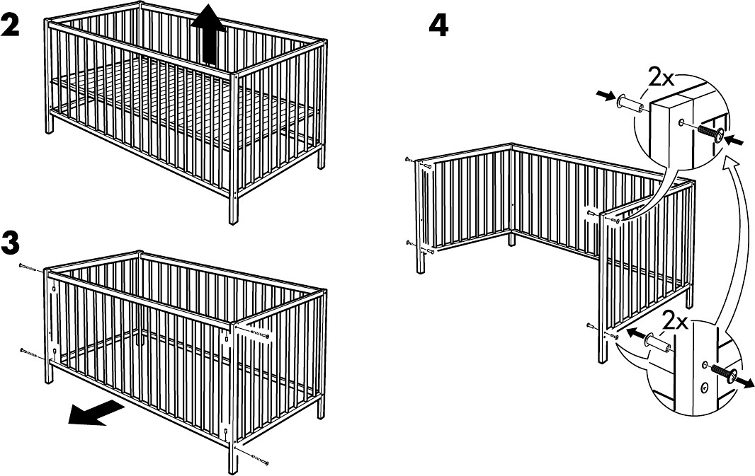 Page 4 of IKEA Crib AA1821912 User Guide