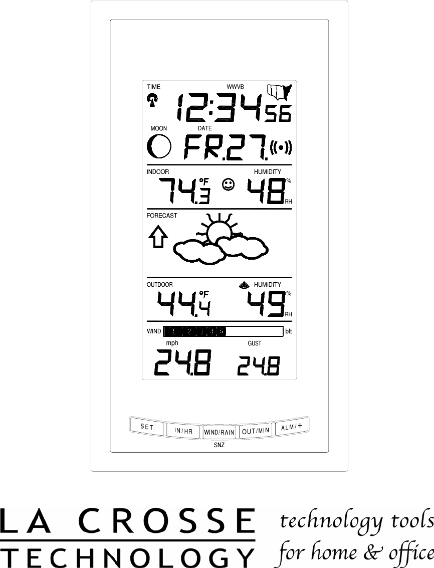 La Crosse Technology Wt-3122h Clock User Manual