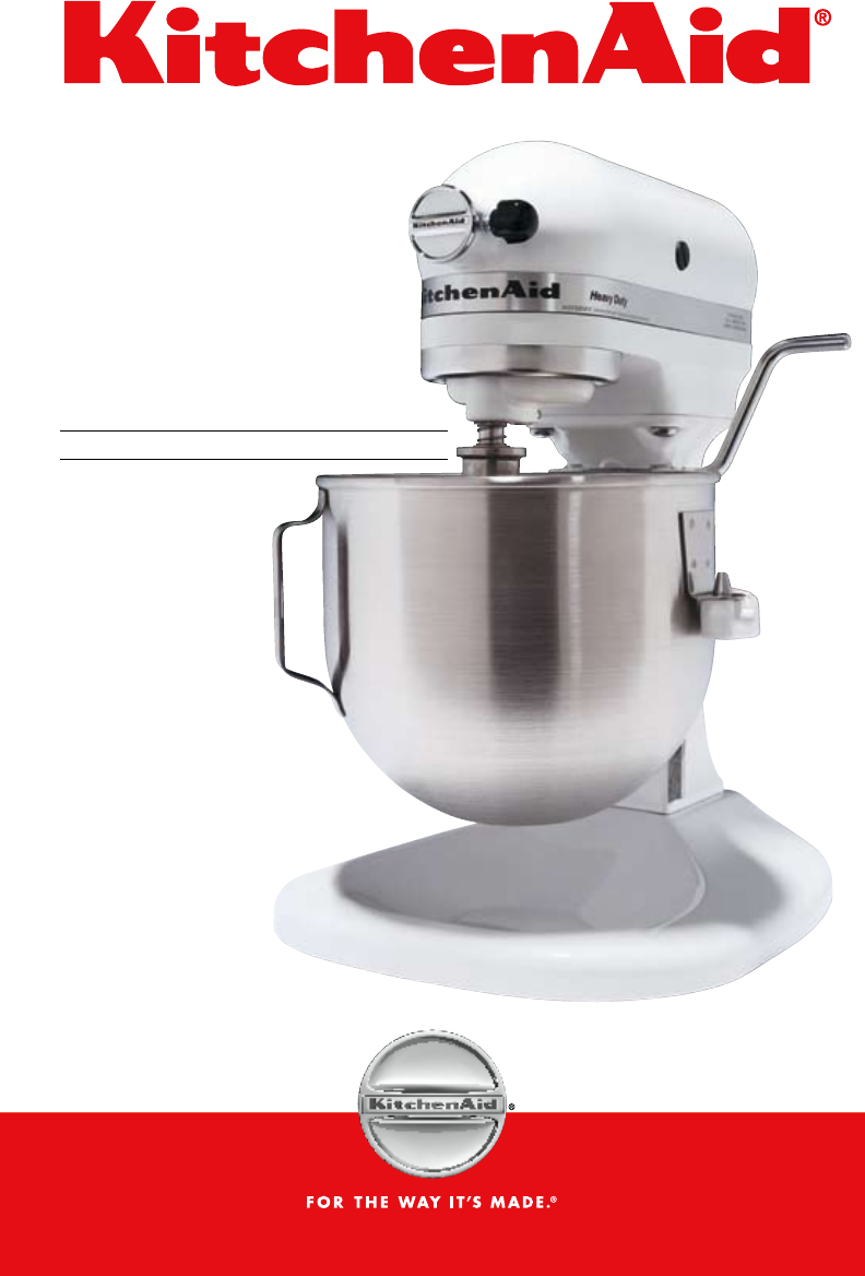 Utroskab sjækel Squeak Kitchen Universe - KitchenAid Mixer KSM8990WH User Manual | Kitchen Universe
