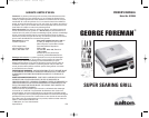 George foreman grill manual gr35tmr