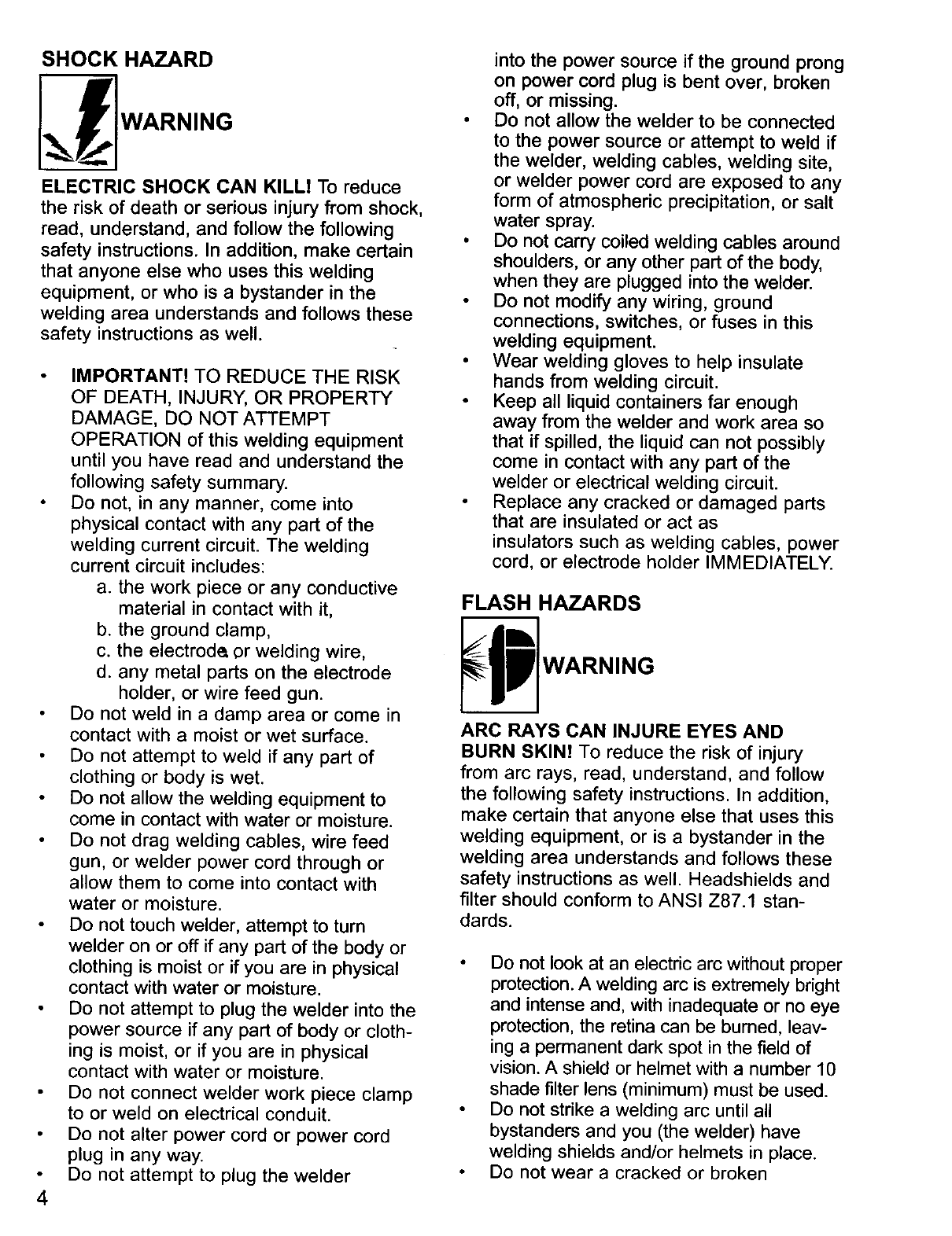 Page 4 of Craftsman Welder 196.20569 User Guide | ManualsOnline.com