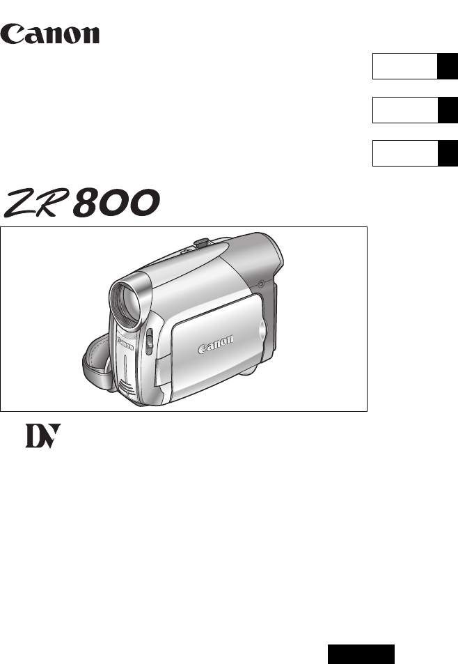 Canon Camcorder ZR800 User Guide | ManualsOnline.com