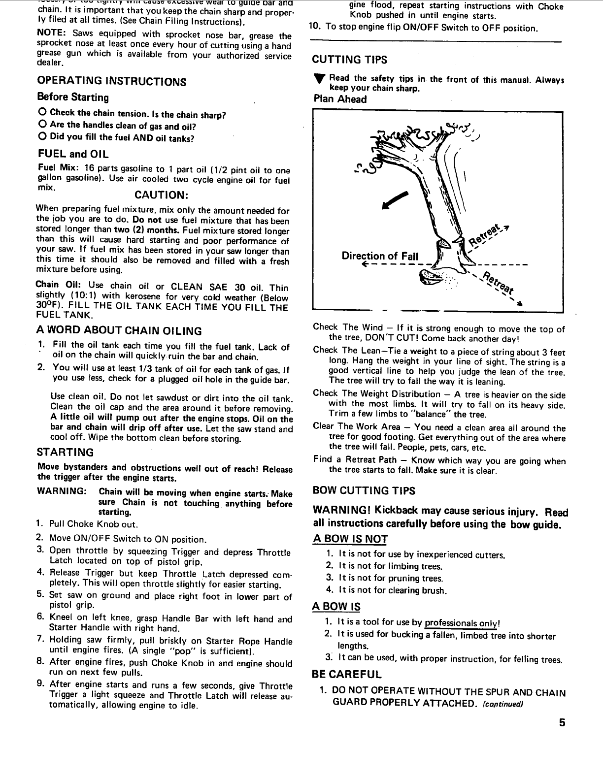 Page 5 of Poulan Chainsaw 245 User Guide | ManualsOnline.com