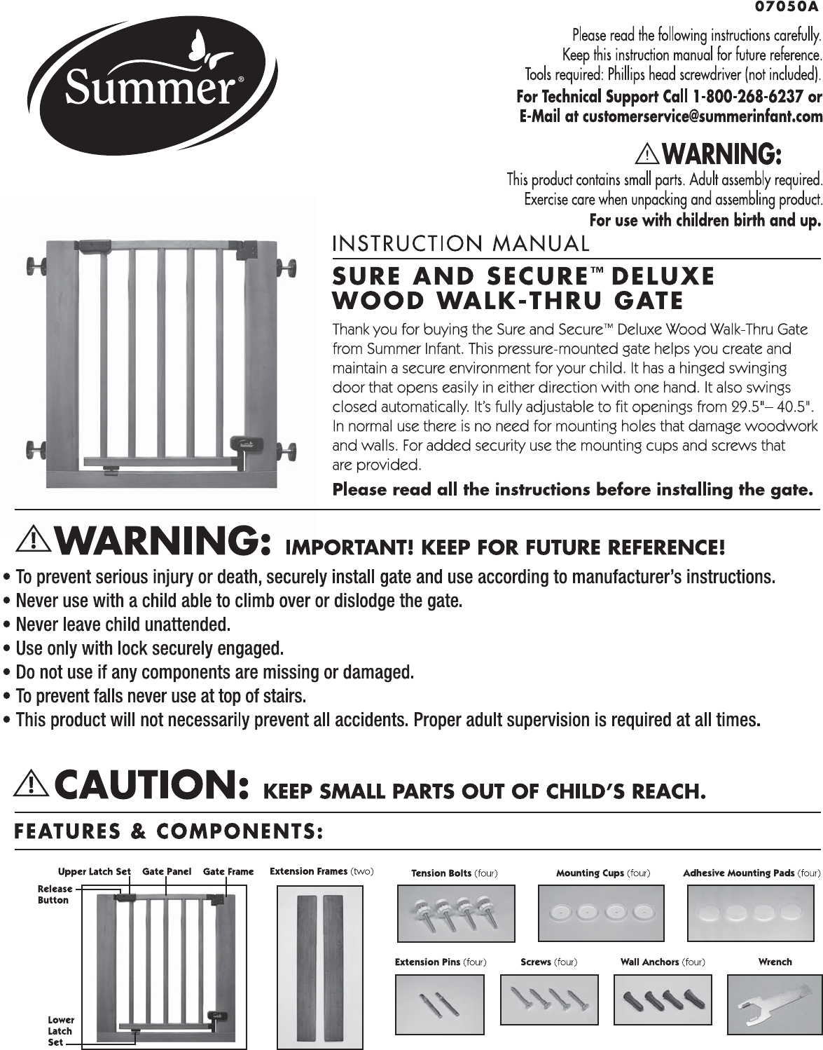 Summer baby sales gate manual