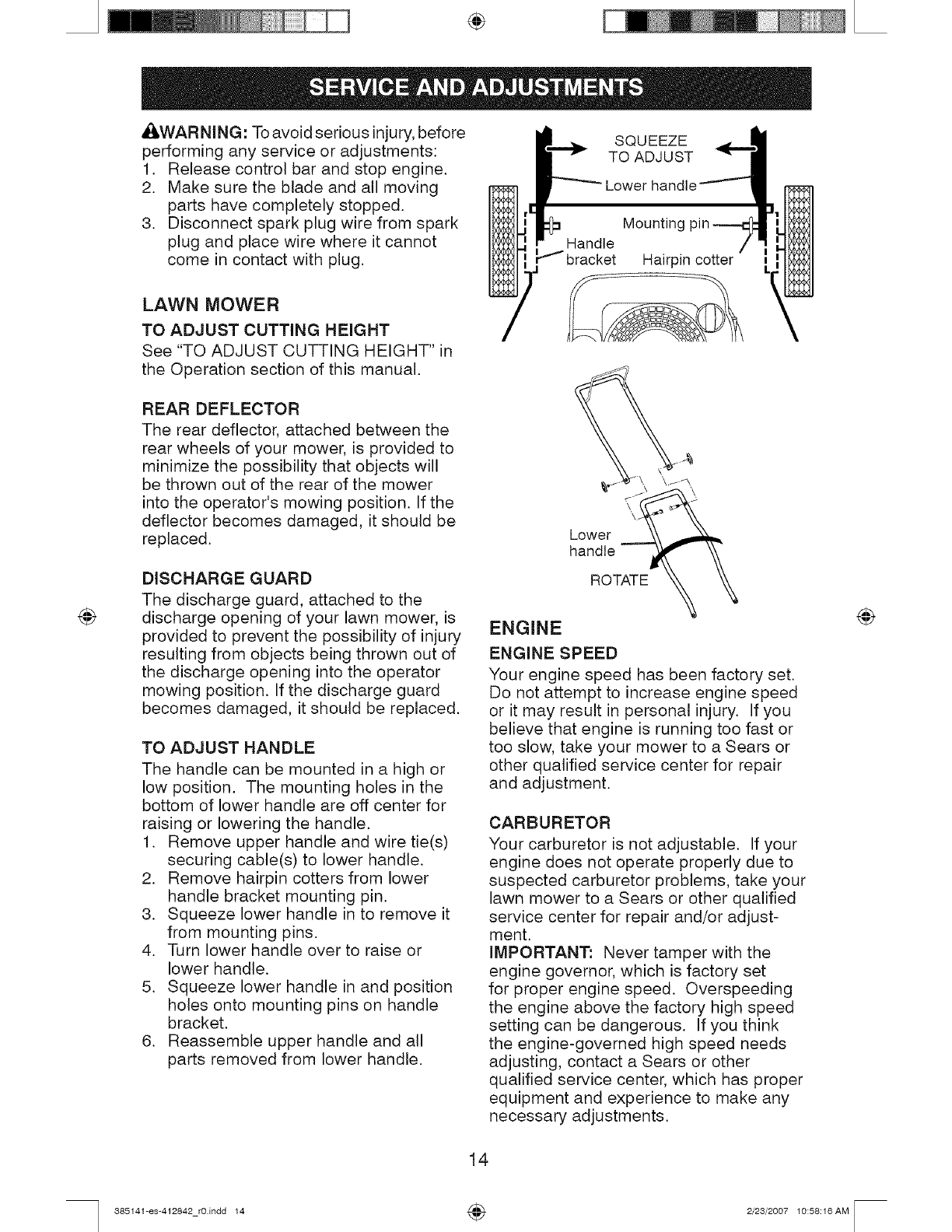 Page 14 of Craftsman Lawn Mower 141 User Guide | ManualsOnline.com