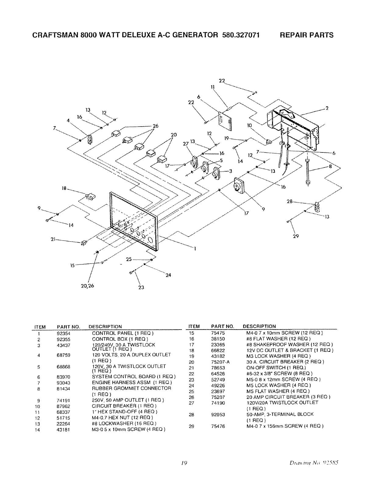 Page 21 of Craftsman Portable Generator 580.327071 User Guide