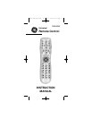 Ge universal remote rc94927-e manual