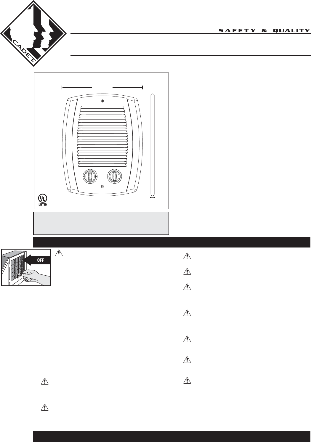 Cadet Water Heater Cbc103tw User Guide Manualsonline Com