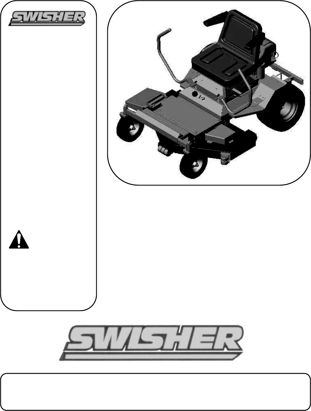 Swisher Lawn Mower ZT17542 User Guide | ManualsOnline.com