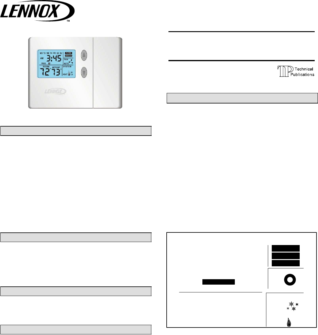 Lennox merit series furnace manual