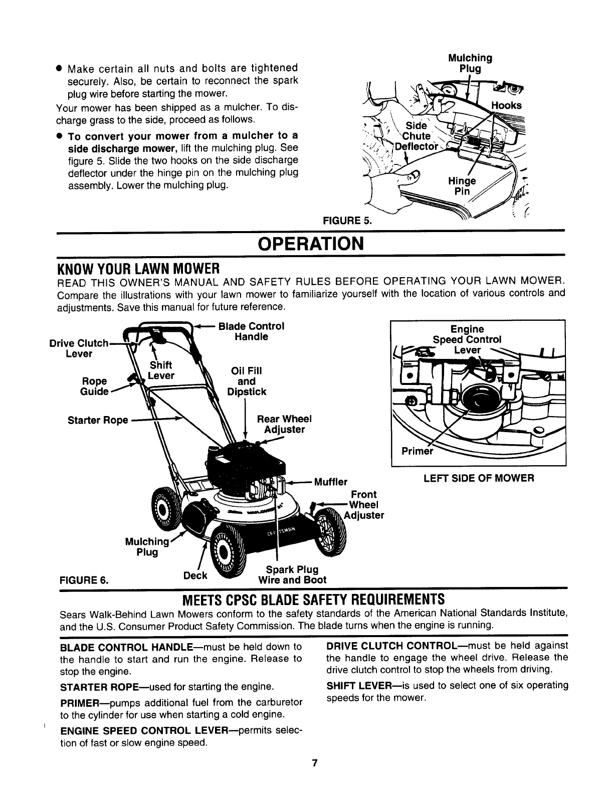 Page 7 of Sears Lawn Mower 247.37638 User Guide | ManualsOnline.com